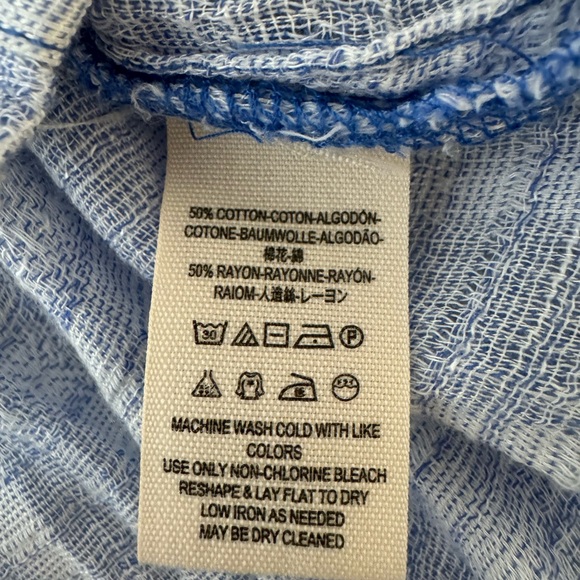 Free People Headed To the Highlands Gauze Button Down Top - Picture 7 of 7